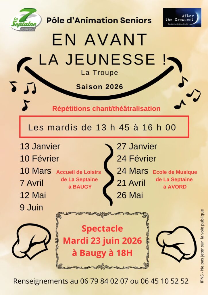 Chant avec la troupe En Avant la Jeunesse!